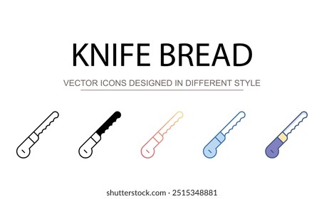 Knife Bread icon design with white background stock illustration
