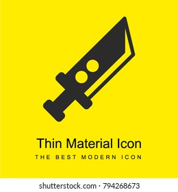Knife bright yellow material minimal icon or logo design