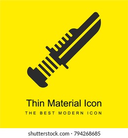 Knife bright yellow material minimal icon or logo design