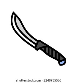 vector de icono de color del carnicero de cuchillo. signo del carnicero. ilustración de símbolo aislado