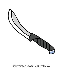 knife butcher color icon vector. knife butcher sign. isolated symbol illustration