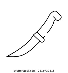 knife butcher line icon vector. knife butcher sign. isolated contour symbol black illustration