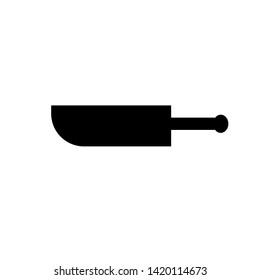 knife butcher logo silhouette vector