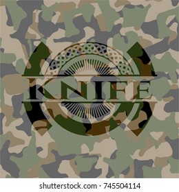 Knife camouflaged emblem