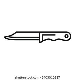 Knife camping icon outline vector. Cabin house tourist. Vacation holiday