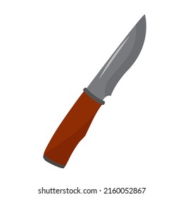Knife for camping or kitchen. Vector illustration.