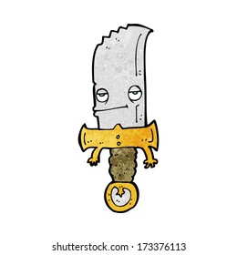 personaje de caricatura de cuchillo