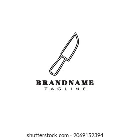 knife cartoon logo icon design template black modern isolated vector