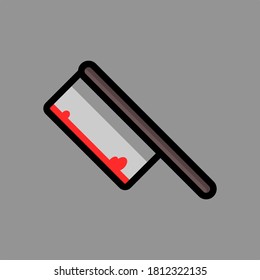 Messer Cartoon Vektorsymbol, perfekt für Aufkleber , Karte etc.