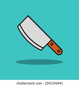 Ilustración del icono del vector de dibujos animados de Knife. Símbolo (símbolo) Objeto (icono) Concepto Vector aislado. Estilo de dibujo plano