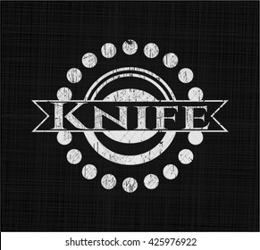 Knife with chalkboard texture