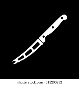 The knife for cheese icon. Knife and chef, kitchen symbol.UI. Web. Logo. Sign. Flat design. App. Stock vector