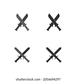 vector de icono de cocina cuchillo y chef Cutlery Kitchset símbolo de utensilios para el diseño de cocina logotipo