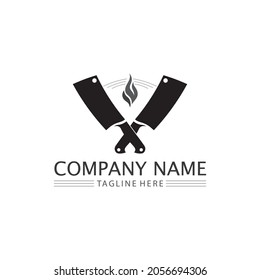Küchensymbol für Messer und Küchenchef Vektorgrafik Symbol für Küchenutensilien für Kochdesign-Logo
