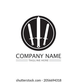 knife and Chef kitchen icon vector Cutlery Kitchen set utensils symbol for cooking design logo