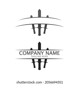 vector de icono de cocina cuchillo y chef Cutlery Kitchset símbolo de utensilios para el diseño de cocina logotipo