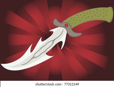 Knife a cold steel, file EPS.8 illustration.