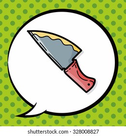 knife color doodle, speech bubble