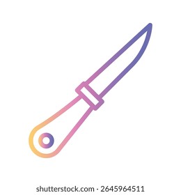 Knife Color gradient illustration vector icon which can easily modify or edit 