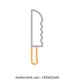 knife color line vector icon