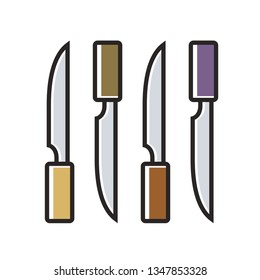 knife color variations vector illustration isolated on white