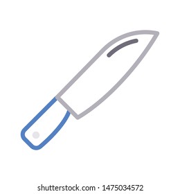 knife colour line vector icon