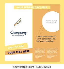 Knife Company Brochure Template. Vector Busienss Template
