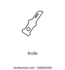 Knife concept line icon. Linear Knife concept outline symbol design. This simple element illustration can be used for web and mobile UI/UX.