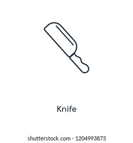 Knife concept line icon. Linear Knife concept outline symbol design. This simple element illustration can be used for web and mobile UI/UX.