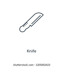 Knife concept line icon. Linear Knife concept outline symbol design. This simple element illustration can be used for web and mobile UI/UX.