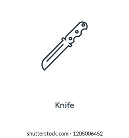 Knife concept line icon. Linear Knife concept outline symbol design. This simple element illustration can be used for web and mobile UI/UX.