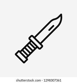 Knife concept line icon. Simple element illustration. Knife concept outline symbol design. Can be used for web and mobile UI/UX . Modern vector style