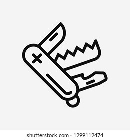 Knife concept line icon. Simple element illustration. Knife concept outline symbol design. Can be used for web and mobile UI/UX . Modern vector style