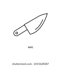 knife concept line icon. Simple element illustration. knife concept outline symbol design.