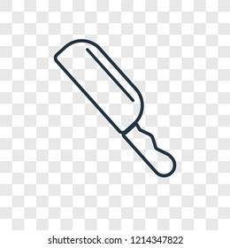 Knife concept vector linear icon isolated on transparent background, Knife concept transparency concept in outline style