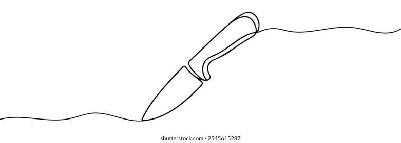 Cuchillo continuo de una línea de dibujo de Ilustración vectorial