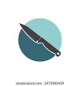 knife cooking chef logo icon illustration vector design