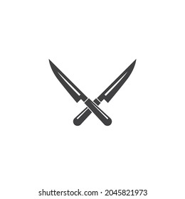 knife cooking chef logo illustration vector design