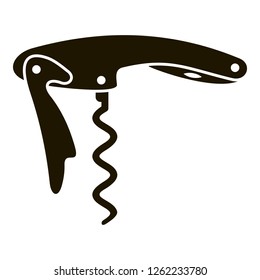 Knife corkscrew icon. Simple illustration of knife corkscrew vector icon for web design isolated on white background