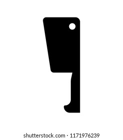
A butcher’s knife to cut meat, a cleaver
