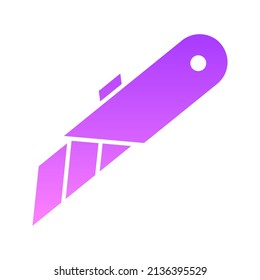 Diseño de iconos de gradiente de glifo de Cutter de Cuchillos