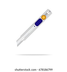 knife Cutter icon in trendy flat style isolated on White background logo Vector illustration