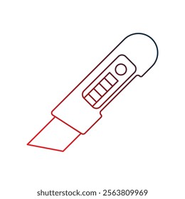 knife cutter icon with white background vector stock illustration
