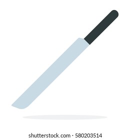 Knife for cutting bread with a long blade