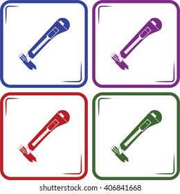 knife cutting cable icon