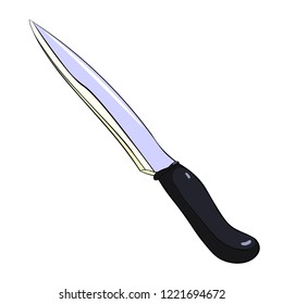 knife for cutting food with a handle. vector illustration