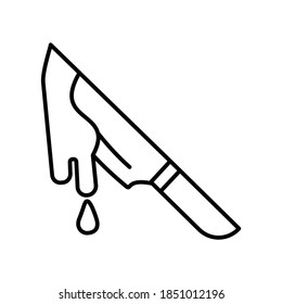 Knife Cutting Object line icon