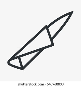 Knife Dagger Minimal Flat Line Outline Stroke Icon Pictogram Symbol