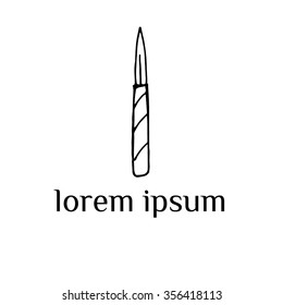 Knife (dagger) vector logo (sign, symbol, illustration, icon)