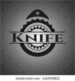 Knife dark emblem. Retro